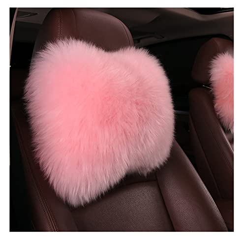 Warm Winter Wool Car Neck Rest Pillow (Pink)
