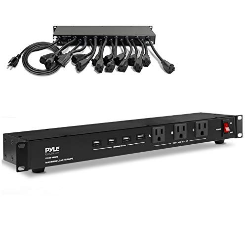 Pyle 19 Outlet PDU Power Distribution Supply Center Conditioner
