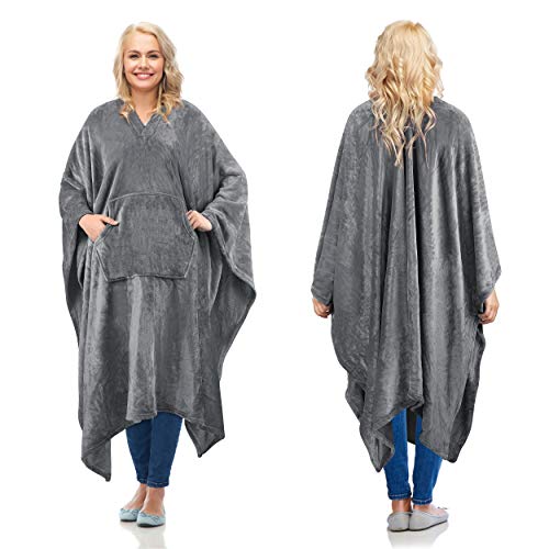 Catalonia Fleece Wearable Blanket Poncho