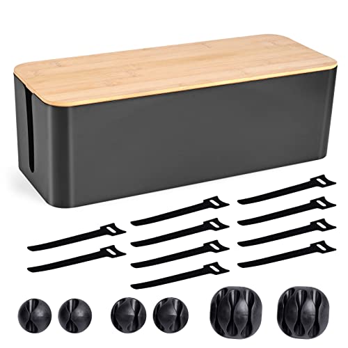 Wooden Style Large Cord Organizer Box