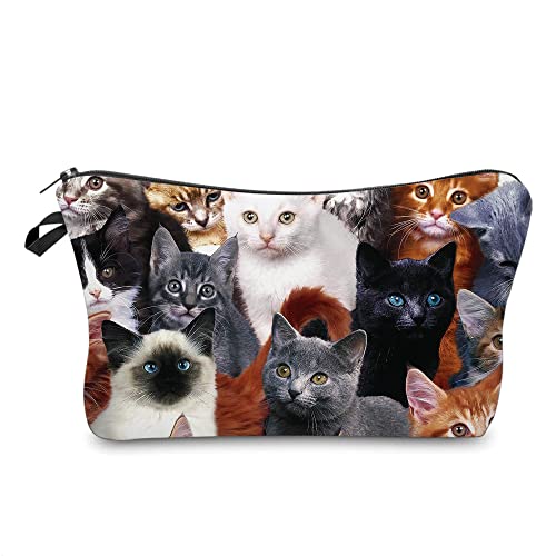 Small Cute Cats Cosmetic Bag for Women