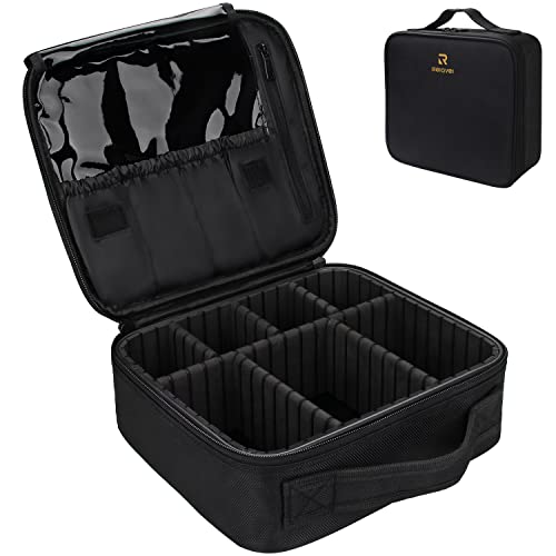 Relavel Travel Makeup Train Case - Portable Cosmetic Organizer