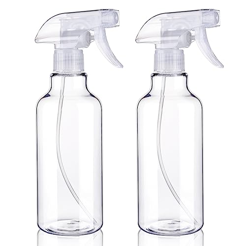 Empty Spray Bottles (16oz/2Pack) - Adjustable Spray Bottles for Cleaning  Solutions - No Leak and Clog - HDPE spray bottle For Plants, Pet, Bleach