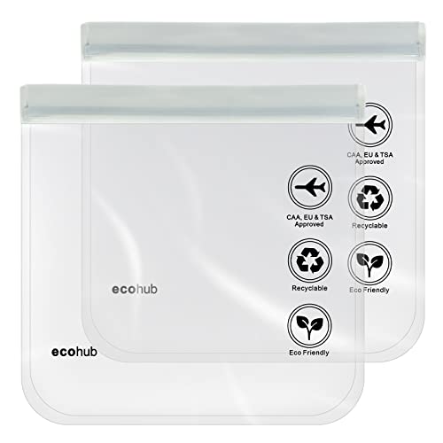 ECOHUB Clear TSA Approved Toiletry Bag 2 Pack