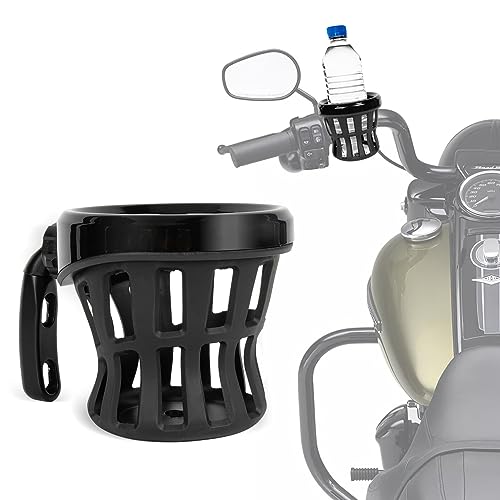 Motorcycle Handlebar Cup Holder Drink W/Mesh Basket Mount