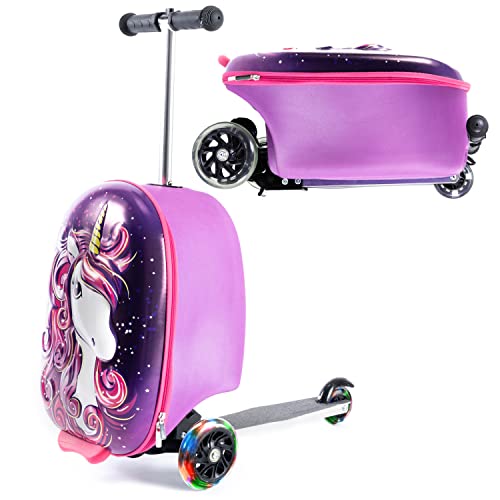 KIDDIETOTES Ride On Suitcase Scooter for Kids