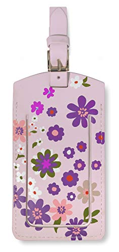 Kate Spade Pink/Purple Vegan Leather Luggage Tag