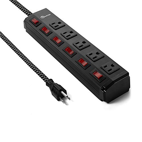 Metal Power Strip Surge Protector with Independent Switches