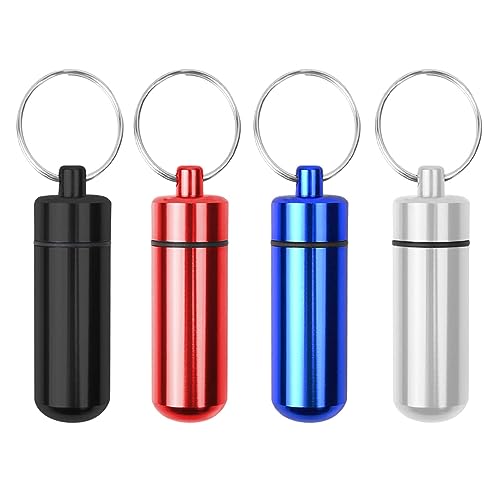 Portable Keychain Medication Pill Boxes