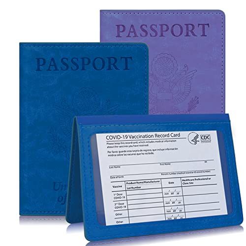 2 Pack Passport and Vaccine Card Holder