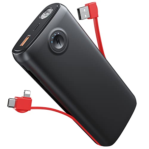 Dpdenoy Portable Charger with Built-in Cable