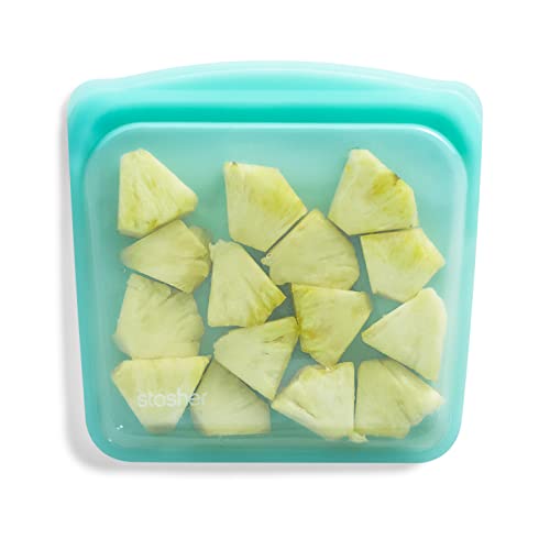 Stasher Reusable Silicone Storage Bag, Aqua - Eco-friendly and Versatile