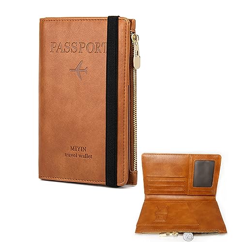 Leather Passport Holder with RFID Blocking