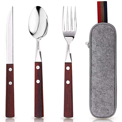 PREMIUM QUALITY Stainless Steel Travel Utensils with Case
