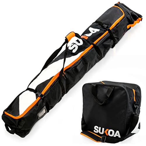 Travel Ski Bag and Boot Bag Combo