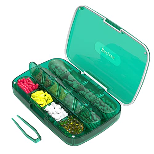 Restree Pill Organizer, Portable Pill Dispenser