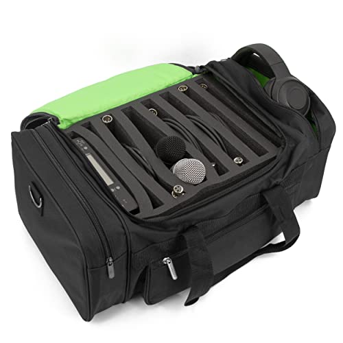 Premium Gig Bag Microphone Case With Cable Storage Dividers