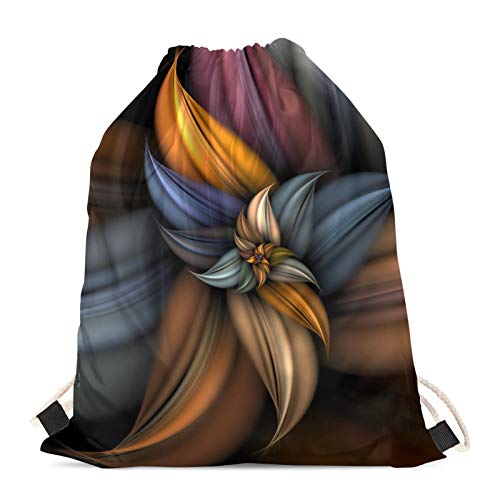 Boho Floral Pattern Drawstring Purse