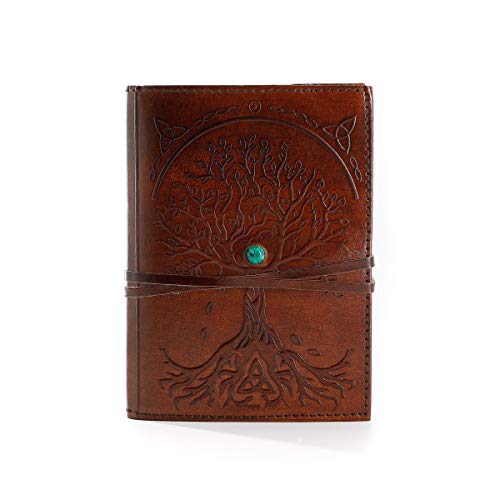 Brown Leather Journal 8x6 Refillable Notebook