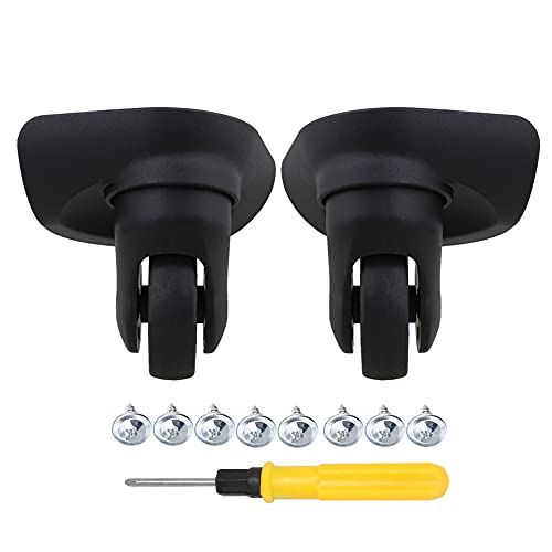 BQLZR Luggage Wheels Replacement 360 Degree Rotation Pack of 2