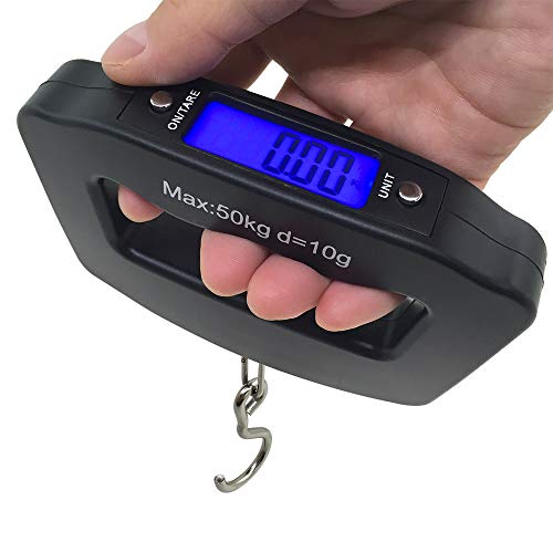 AFUNTA Portable Hanging Weight Hook Travel Luggage Scale