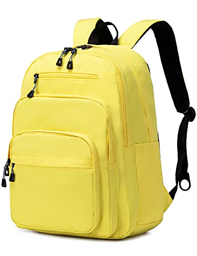 Lanola Multi-Pocket Backpack - Fits Up to 15.6 inch Notebook - Yellow