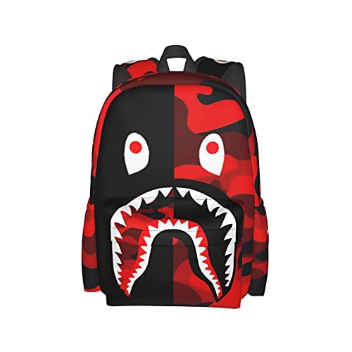 Vkaxopt Shark Teeth Camo Backpack