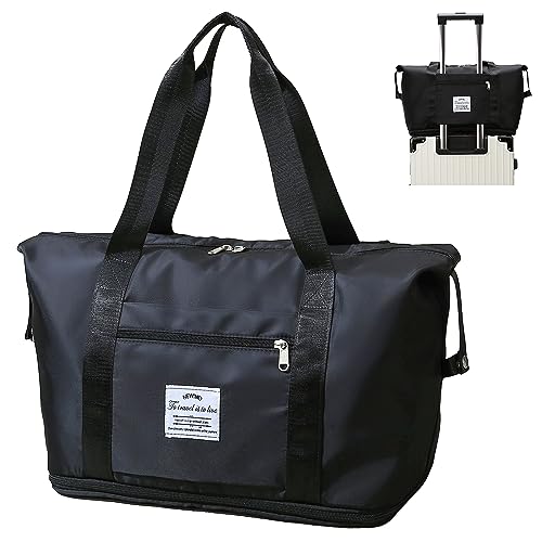 Expandable Double Shoulder Strap Travel Duffel Bag