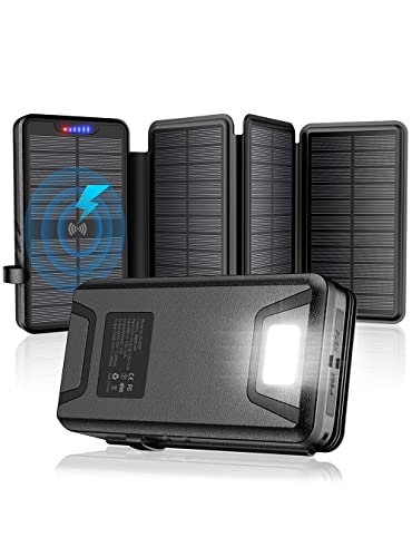 Solar Charger Power Bank with Wireless Charger