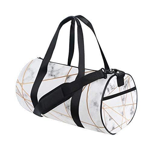 Marble Geometric Duffel Bag