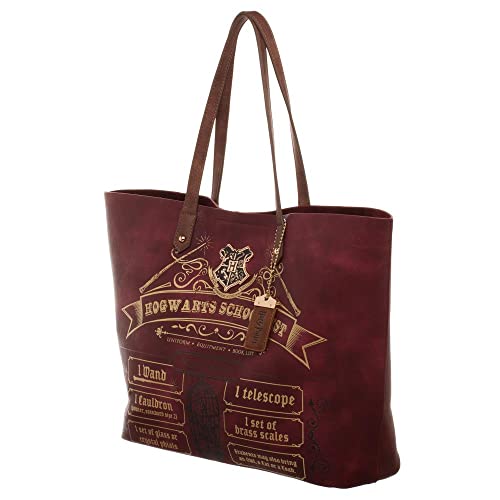 Hogwarts School List Ladies Juniors Burgundy Tote Bag