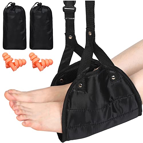 Travel Foot Hammock with Sleep Earplugs