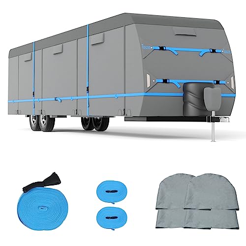 GEARFLAG Travel Trailer RV Cover 4 Layers top with reinforced windproo