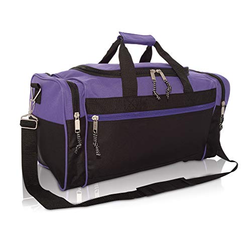 DALIX Blank Sports Duffle Bag in Purple