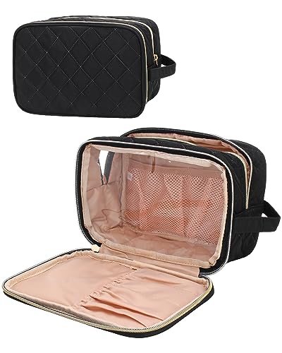 MONSTINA Double Layer Toiletry Organizer Makeup Bag