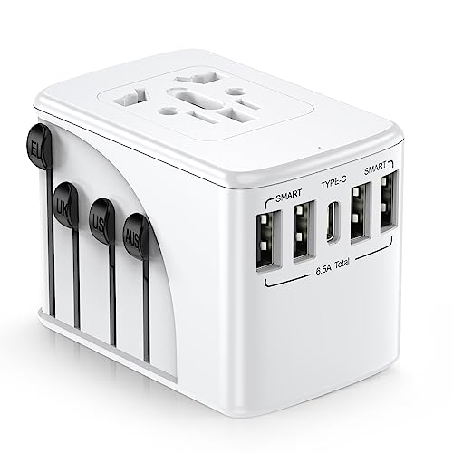 Universal Travel Adapter - Worldwide Plug Adapter with USB Ports
