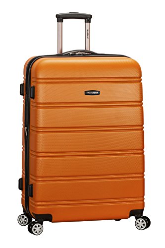 Rockland Melbourne Hardside Spinner Luggage, Orange, 28-Inch
