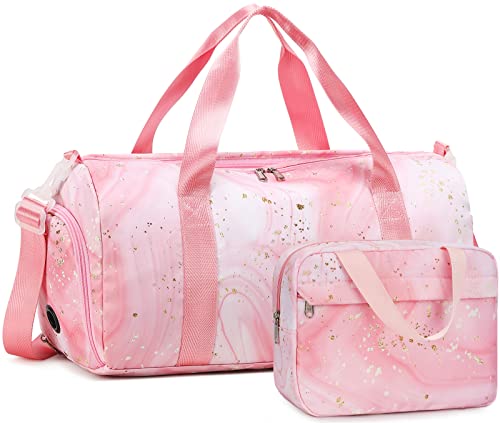 Stylish Gym Duffle Bag for Women with Wet/Dry and Shoe Compartments