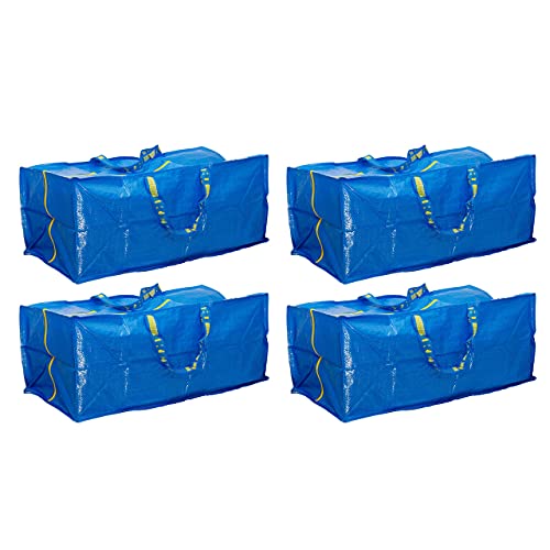 Ikea Frakta Storage Bag, Blue, 4 Pack