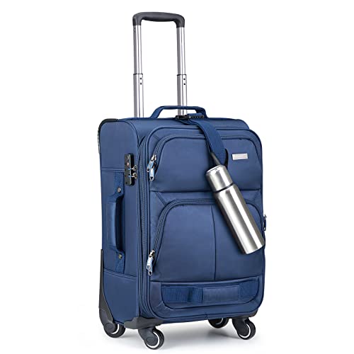 Hanke Multi-function 20" Softside Carry on Luggage with Spinner Wheels