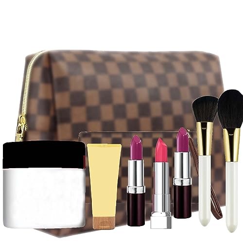 BAGCRAZY Checkered Makeup Bag