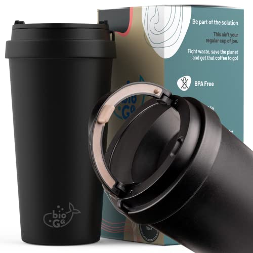 bioGo 16oz Cup - The Perfect Travel Mug for Your On-The-Go Coffee Needs