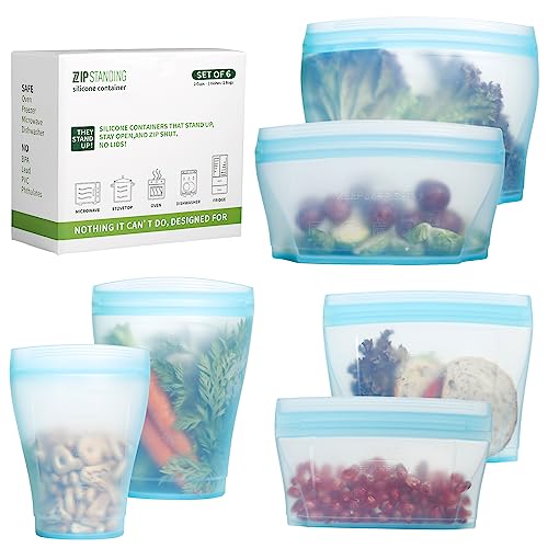 Zip Standing Reusable Food Container Set