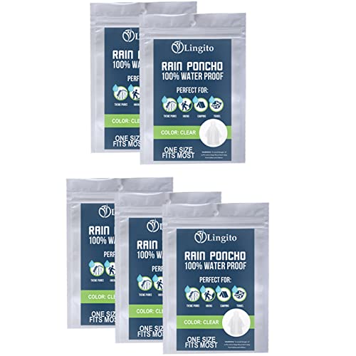 Clear Emergency Rain Ponchos for Adults