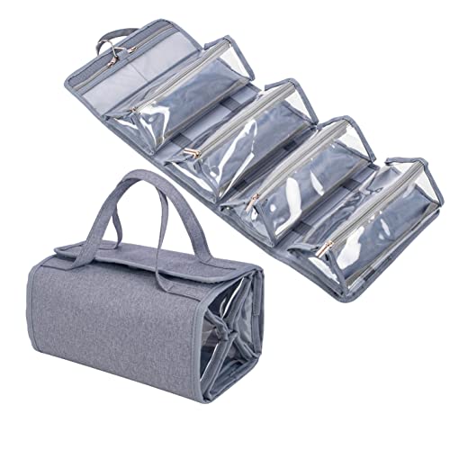 Water Resistant Hanging Roll Up Makeup Bag