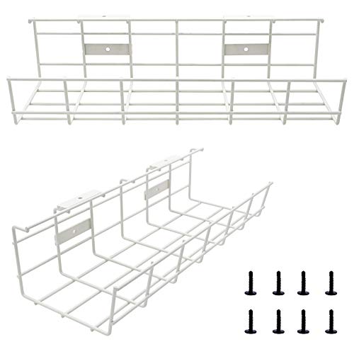 COYACOOL Under Desk Cable Tray - Convenient Wire Organizer