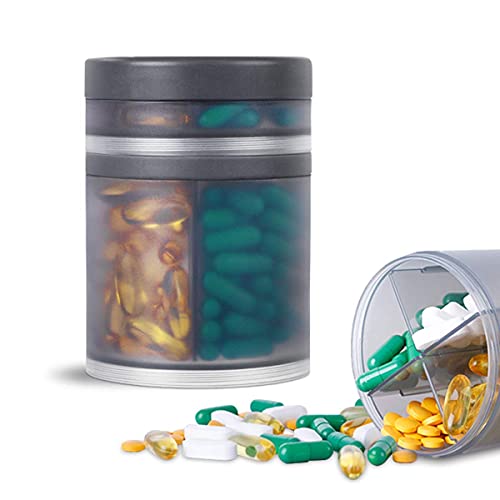 KIGI Large Capacity Pill Organizer and Portable Pill Case