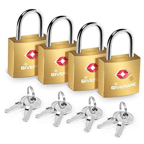 4 Pack TSA Approved Travel Luggage Locks