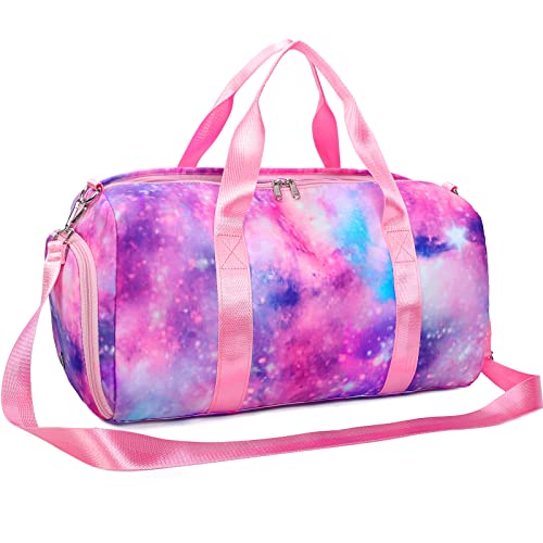 BTOOP Pink Galaxy Duffle Bag for Girls