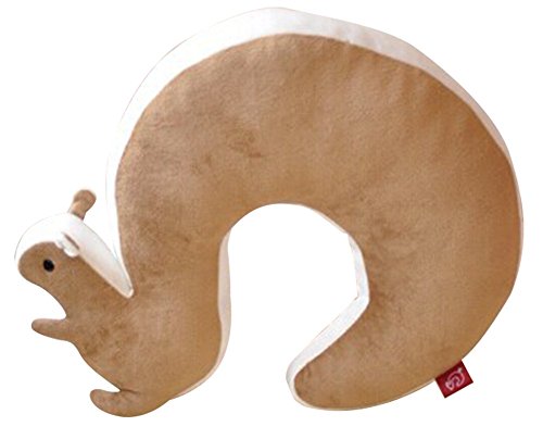RemeeHi Cute Plush Squirrel Pillow for Traveling Coffee